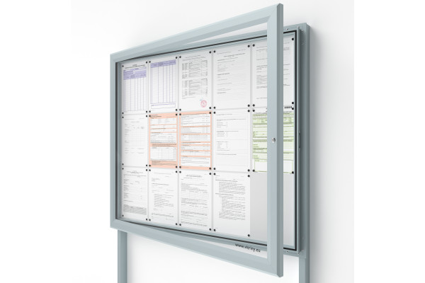 Kültéri információs vitrin V-SIDE60-15-N oszlopokkal
