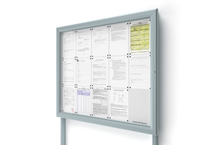 Kültéri információs vitrin V-SIDE60-15-N oszlopokkal