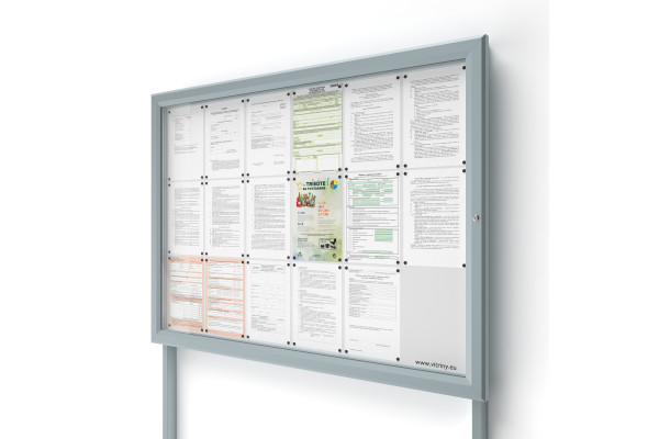 Kültéri információs vitrin V-SIDE60-18-N oszlopokkal