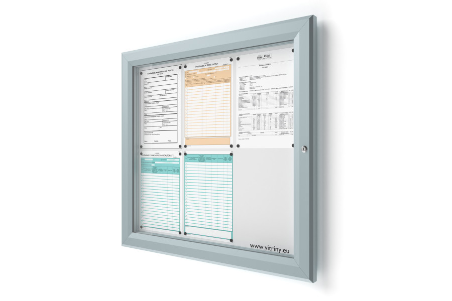 Kültéri információs vitrin 6xA4 SIDE60 