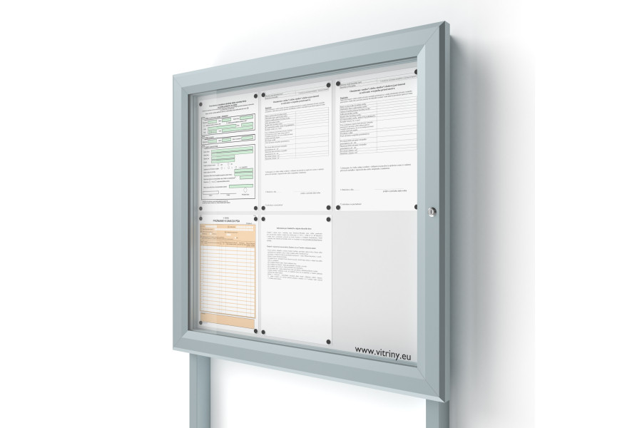 Kültéri információs vitrin 6xA4 SIDE60 