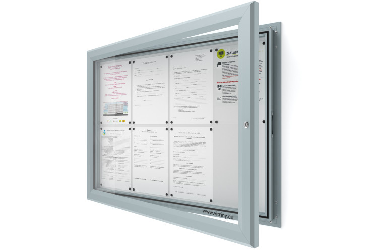 Kültéri információs vitrin 8xA4 SIDE60