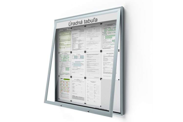 Zárható információs vitrin 9xA4 UP50 felirattal