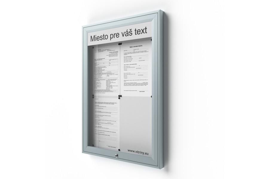 Zárható információs vitrin 4xA4 UP50 felirattal