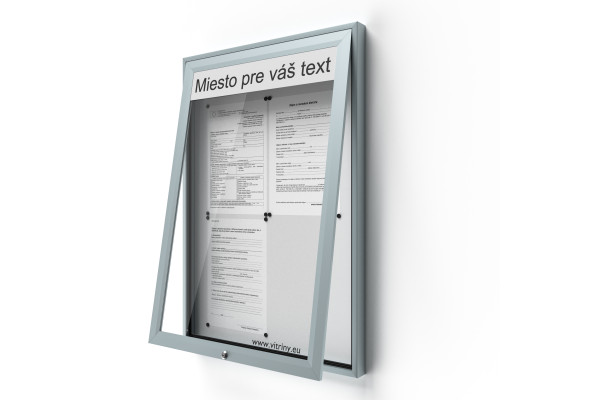 Zárható információs vitrin 4xA4 UP50 felirattal