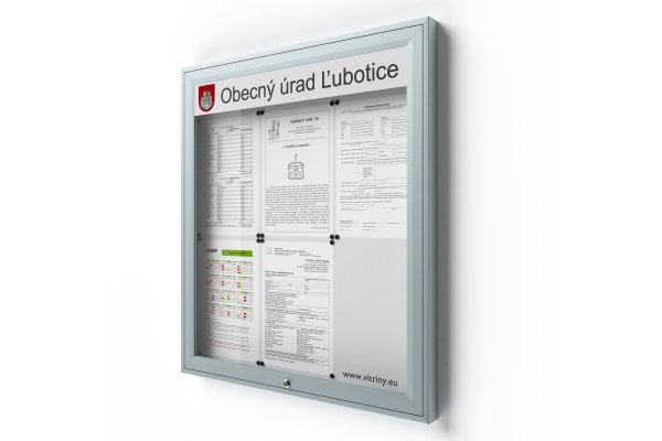 Zárható információs vitrin 6xA4 UP50 felirattal