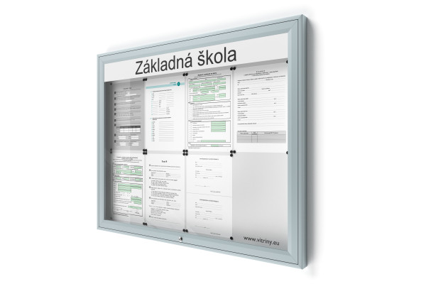 Zárható információs vitrin 8xA4 UP50 felirattal