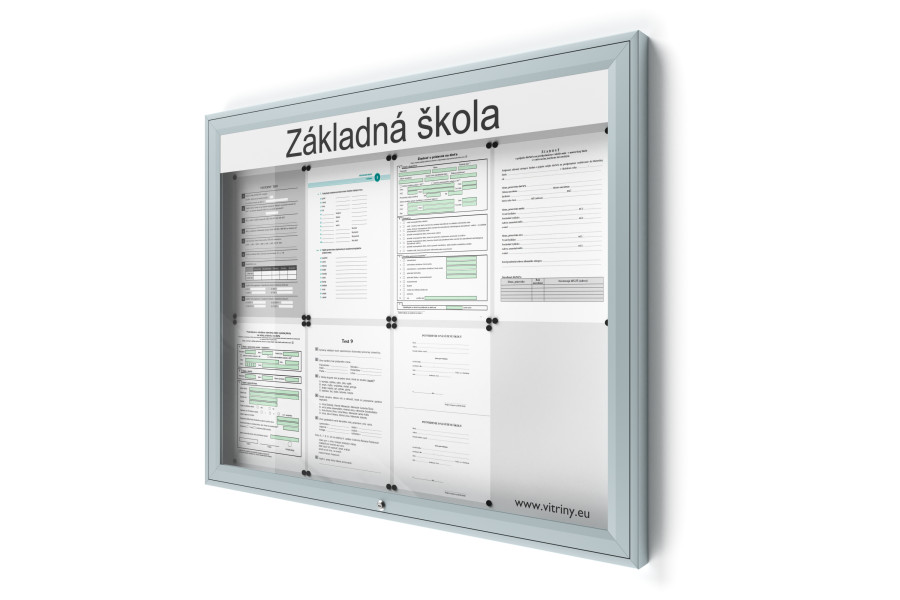 Zárható információs vitrin 8xA4 UP50 felirattal