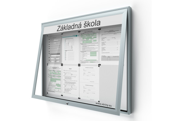 Zárható információs vitrin 8xA4 UP50 felirattal