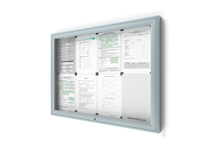 Zárható információs vitrin V-UP50-8