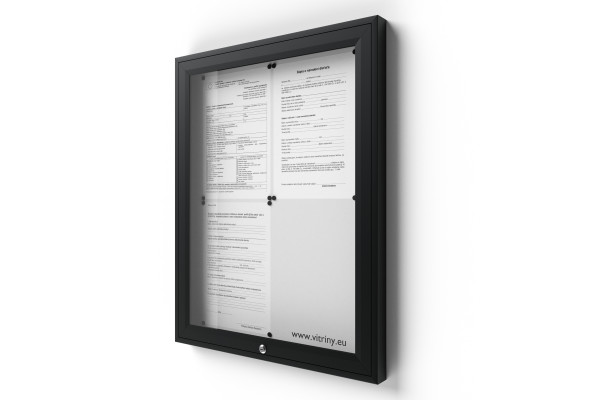 Zárható információs vitrin V-UP50-4-ral