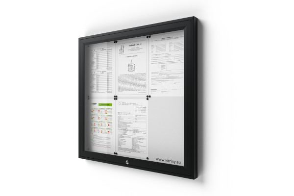 Zárható információs vitrin V-UP50-6-ral