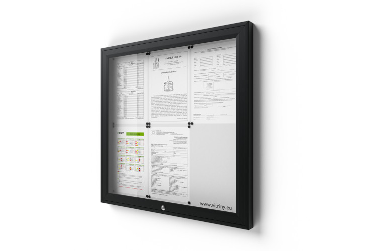 Zárható információs vitrin V-UP50-6-ral