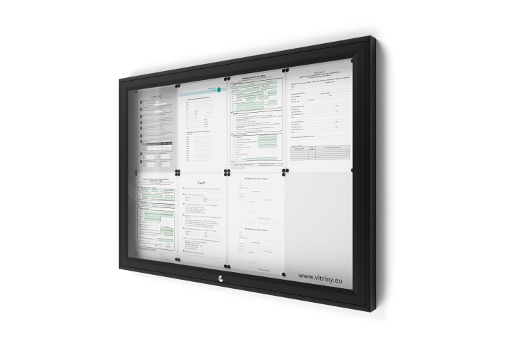 Zárható információs vitrin V-UP50-8-ral