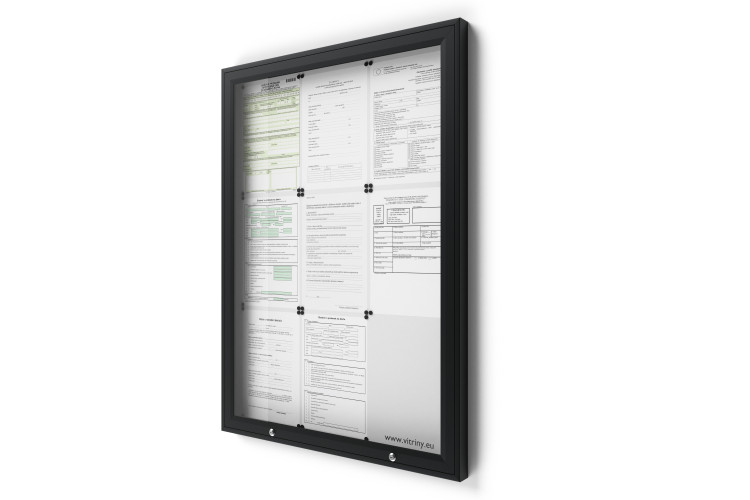 Zárható információs vitrin V-UP50-9-ral