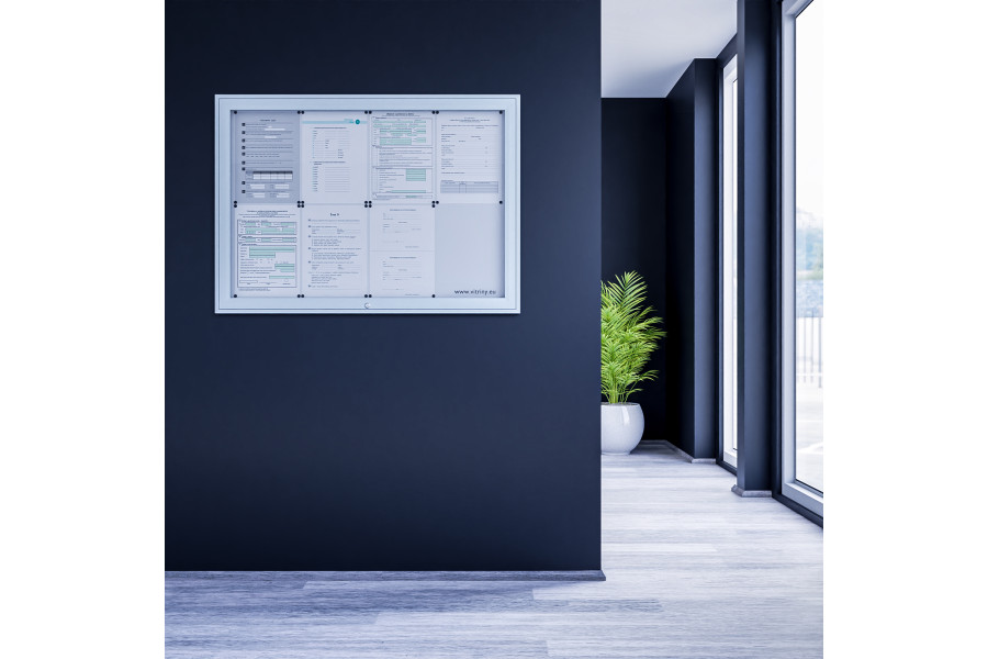 Zárható információs vitrin V-UP50-6