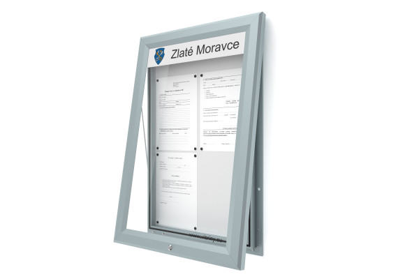 Kültéri információs vitrin 4xA4 UP60 felirattal