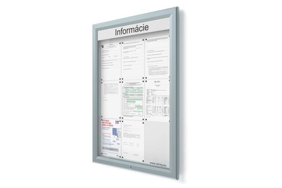 Kültéri információs vitrin 9xA4 UP60 felirattal