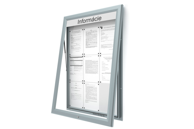 Kültéri információs vitrin 9xA4 UP60 felirattal
