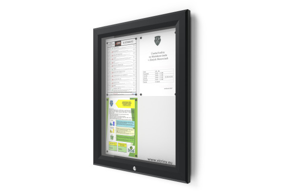 Kültéri információs vitrin V-UP60-4-ral