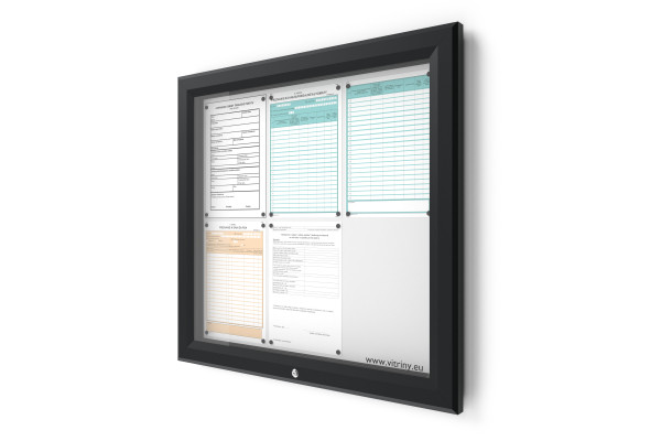 Kültéri információs vitrin V-UP60-6-ral