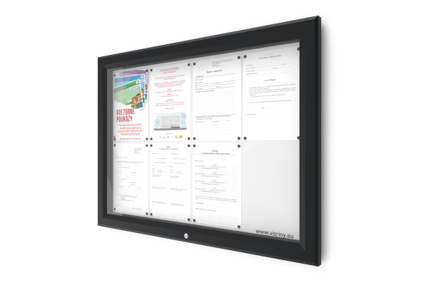 Kültéri információs vitrin V-UP60-8-ral