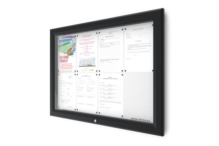 Kültéri információs vitrin V-UP60-8-ral