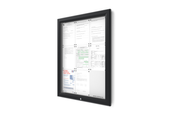 Kültéri információs vitrin V-UP60-9-ral