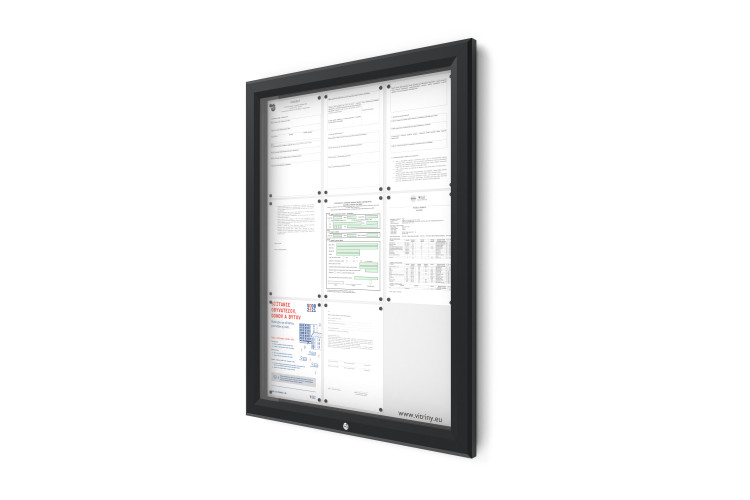 Kültéri információs vitrin V-UP60-9-ral