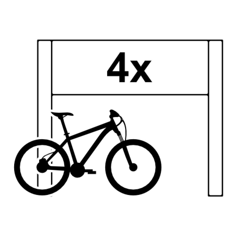 4 személyes kerékpártárolók reklámokkal