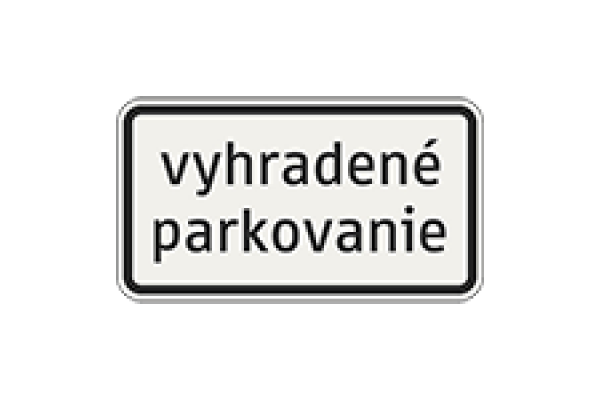 531-es számú, fenntartott parkolóhelyet jelző tábla, 231x420 mm