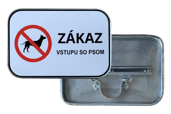 Kutyát bevinni tilos tábla, 300x200 mm