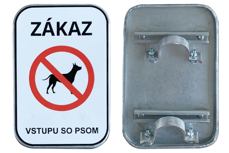 Kutyát bevinni tilos tábla, 315x420 mm
