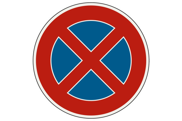 Megállni tilos tábla 270, Ø 600 mm