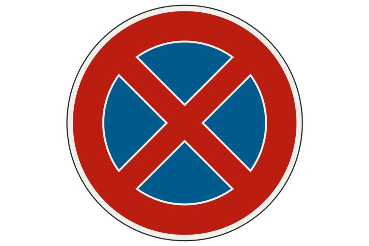 Megállni tilos tábla 270, Ø 600 mm