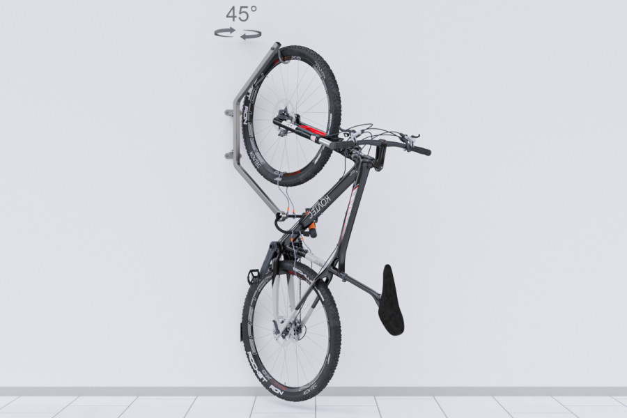 HOOK PRO forgatható kerékpártartó, cinkkel bevont