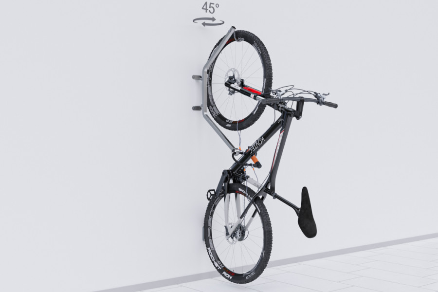 HOOK PRO forgatható kerékpártartó, cinkkel bevont