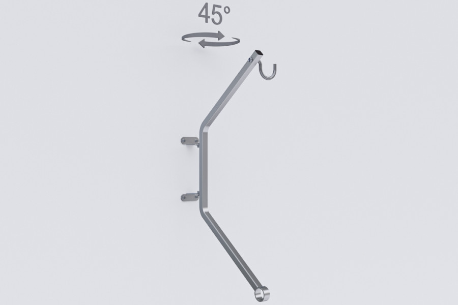 HOOK PRO forgatható kerékpártartó, cinkkel bevont