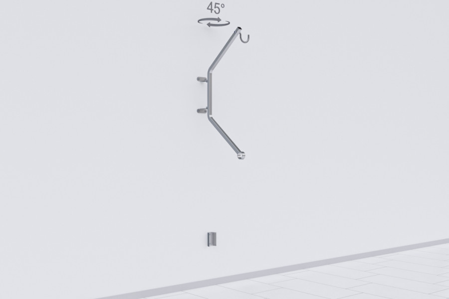 HOOK PRO forgatható kerékpártartó, cinkkel bevont