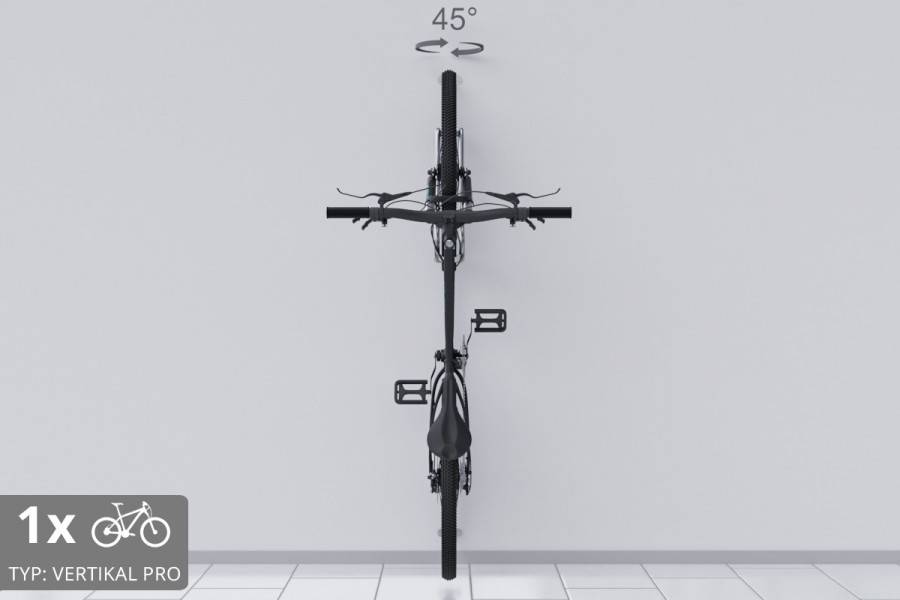 VERTIKAL PRO fali kerékpártartó, horganyzott