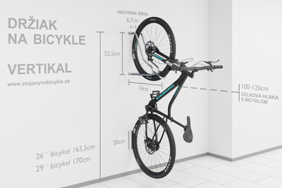 VERTIKAL fali kerékpártartó, horganyzott