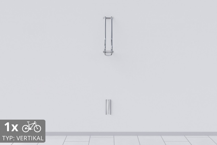 VERTIKAL fali kerékpártartó, horganyzott