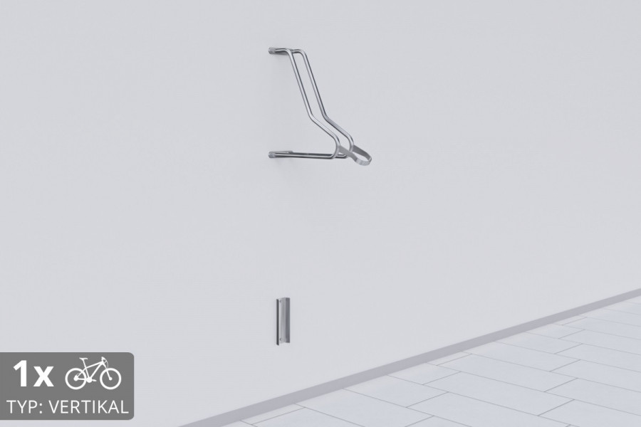 VERTIKAL fali kerékpártartó, horganyzott