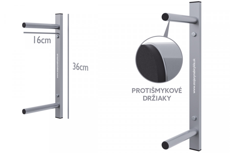 Síléctartó, 2 személyes, vízszintes 