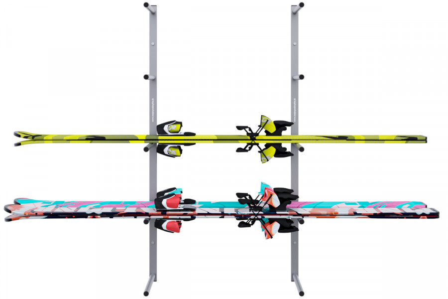 Snowboard tartó, 5 férőhelyes, vízszintes 