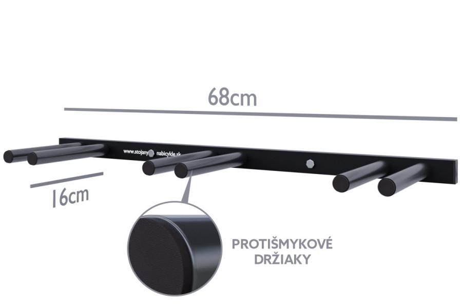 Síléctartó, 3 személyes, függőleges