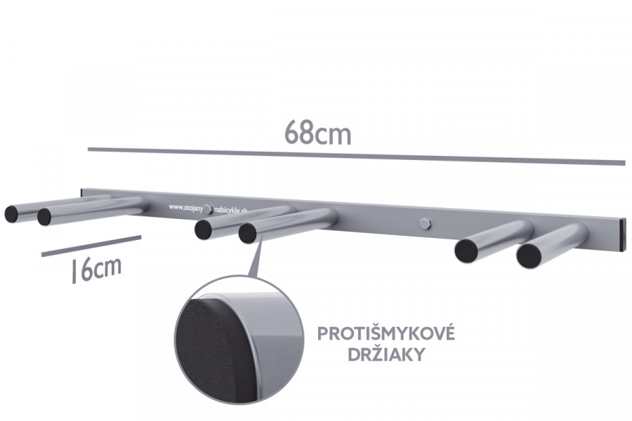 Síléctartó, 3 személyes, függőleges