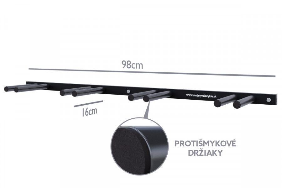 Síléctartó, 4 személyes, függőleges