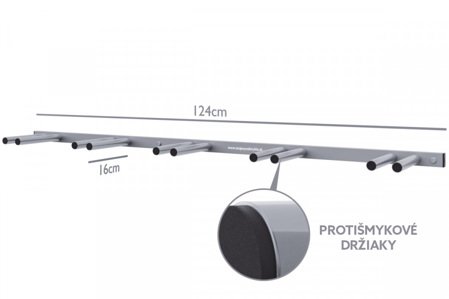 Síléctartó, 5 személyes, függőleges