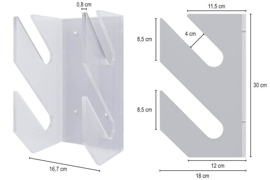 Gördeszkatartó, 2 személyes, műanyag